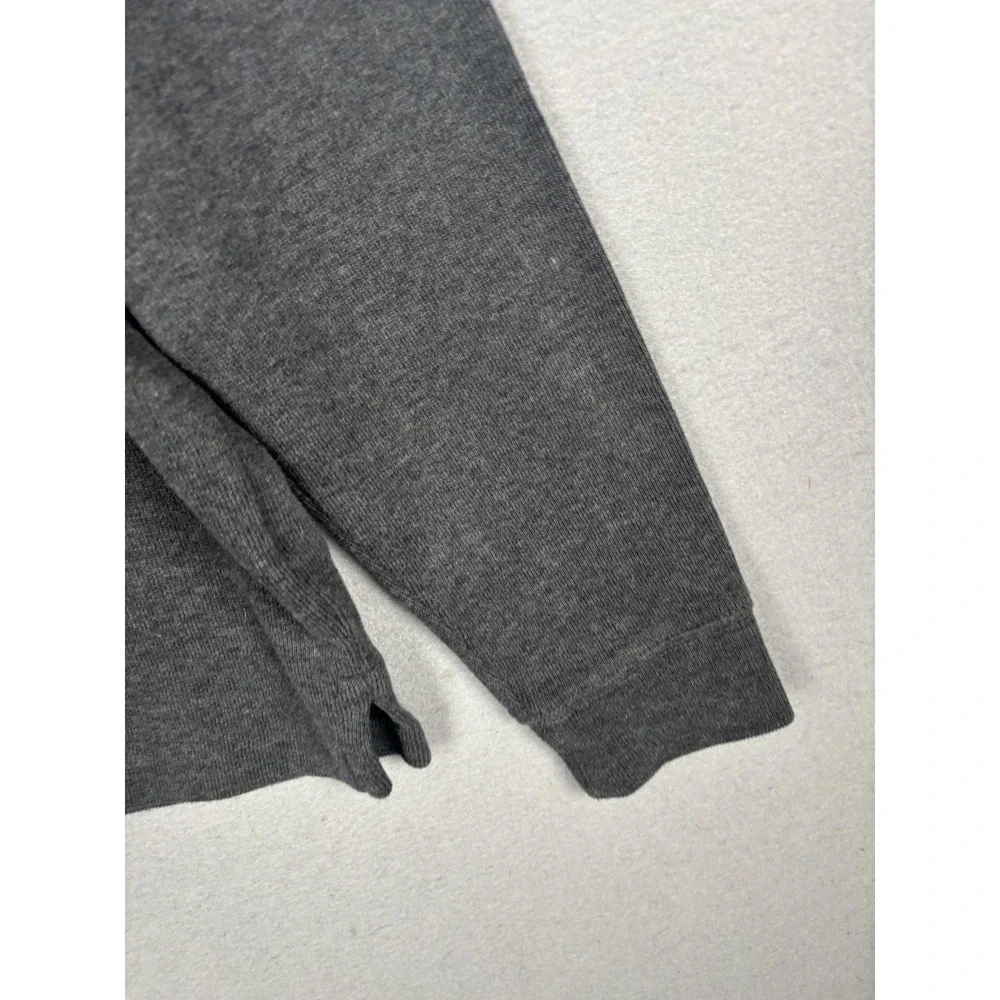 Polo Ralph Lauren Sweater Mens Large Gray Cotton 1/4 Zip Mock Neck Knit Pullover